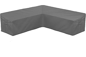 STARTWO Outdoor V Shaped Sectional Sofa Cover,Heavy Duty Waterproof Patio Sectional Furniture Set Covers Premium Durable Fabric Garden Couch Protector Designed(light Grey)
