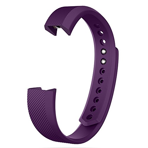 Fitbit Alta Accessories Band Large, UMTele Classic Silicone Wristband Sport Strap Replacement Band For Fitbit Alta Fitness Tracker Plum