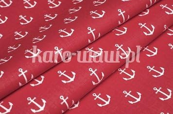 BSD Sábanas de Algodón 160x200 Anclas de Marinero Rojo: Amazon.es: Hogar