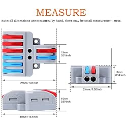 NineLeaf 20PCS Wire Connectors, 2 in 6 Out Lever