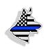 German Shepard Head K9 Blue Line American Flag Subdued Sticker Decal for Car Truck Laptop Cup