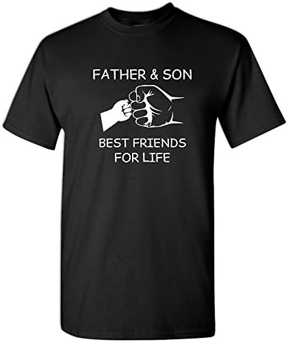 Father &amp; Son Best Friends For Life T-Shirt, Red with White Print, Small