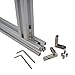 boeray 16pcs 3030 Series Inner L Bracket for Metric European Standard Aluminum Extrusion Profile Slot 8mm- Interior Joint, 16 L Joint + 32 Set Screws + 2 Wrench Tools