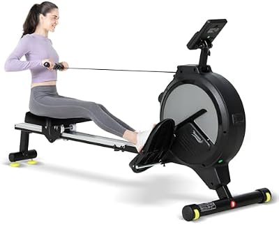 Vogatore per Casa con 16 Livelli di Resistenza, Vogatore Magnetico con Schermo LCD Supporto per Smartphone, NV-1791