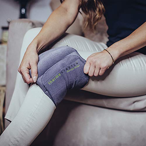 THERMASTRETCH Knee Heating Pad Microwavable Compression Wrap for