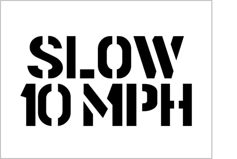 Stencil 600x400mm - Slow 10mph