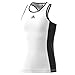adidas Girls Tennis Court Tank Top, White/Black, X-Small