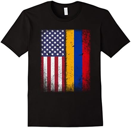Mens American Armenian Flag T-shirt Armenia Heritage Tee Large Black