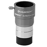 Celestron 93326 Omni Barlow Lens, Silver, 2 x 1.25