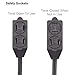 Electes 3 Outlet Extension Cord with Hand/Foot Switch and Light Indicator with Safety Twist-Lock, 16/2, Black, UL Listed