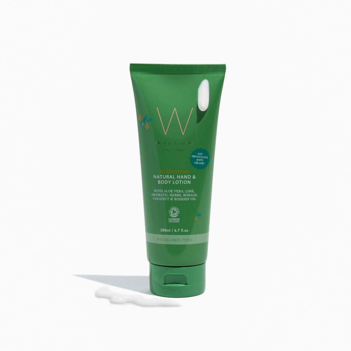 Natural Aloe Vera & Aromatic Herb Body Lotion – Hydrating Moisturiser with Coconut, Borage, Rosehip & Vitamin E for Sensitive Skin – Anti-Ageing, Lime & Lavender Scent, Non-Greasy, Face & Body Use