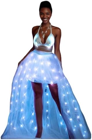 led prom dress LED Light Up Dress for Girls Kids Cosplay Party Clothes Christmas Prom Gown New
