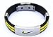 Thick Nike Silicone Wristband Basketball Baseball Hiking Running Football Bracelet (Yellow)