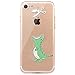 JAHOLAN iPhone 7 Case, iPhone 8 Case Amusing Whimsical Design Clear Bumper TPU Soft Case Rubber Silicone Cover for iPhone 7 iPhone 8 - Hungry Dinosaur