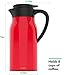 Vremi 51 oz Coffee Carafe - 1.5 liter Tea Thermos Large Travel Bottle Stainless Steel Vacuum Insulated with Leak Proof Lid - Thermal Carafe Hot Drink Carrier Container with Heat Cold Retention - Red