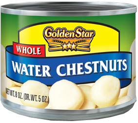 Golden Star Waterchestnuts, Whole, 8 ounces, Twelve Pack