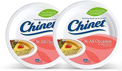 Chinet Premium 8 3/4-Inch Paper Plates, 36 Count (Pack of 2)