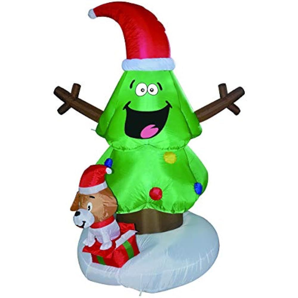GOOSH Christmas Outdoor Decorations Inflatable Tree Claus ...