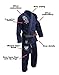 SHOGUN Fight Jiu Jitsu Gi Ultra Light 'Kanji' 350gsm Pearl Weave Cotton Premium BJJ Blue and Silver A0
