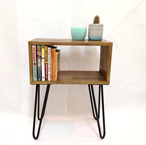 Hairpin Leg Table / Mid-Century Modern Nightstand / Bedside Table