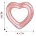 Jellydog Toy Heart Pool Float, Inflatable Glitter Swimming Ring, Sweet Love Tube Float, Summer Swim Pool,Girls Beach Toy, Water Fun Party Toy for Adult, Rose Gold