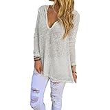 Gillberry Womens Long Sleeve Shirt Knitting Blouse Loose Tops T Shirt