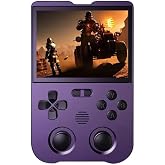XU10 Handheld Game Console with Built-in 10,000 Games, 3.5-inch IPS Screen Linux System RK3326S Chips Portable Retro Nostalgic Game Console - 64G (Purple)