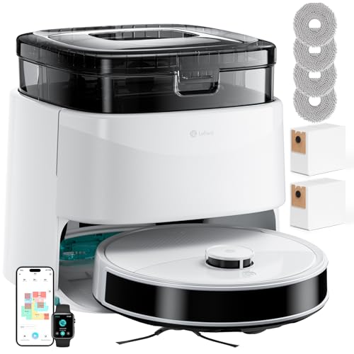 Robot aspirapolvere M210P, aspirapolvere robot con 2200 Pa, funzionamento ultra sottile e silenzioso, modello di pulizia a forma di Z, controllo tramite Wi-Fi, app e Alexa, durata della