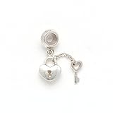 Silvostyle Sterling Silver Lock & Key Charm