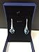DESIMTION 18K Gold Plated Blue Drop Dangle Earrings for Women with Swarovski Crystals (Blue)
