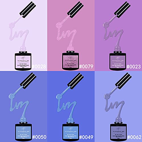 TITIMKUP Gel Nail Polish Set - Summer Purple Mist Color Gel Polish Kit, Soak Off UV LED Nail Gel Polish Set, 8ml Each Bottle, Nail Lamp Required, Holiday\'s Party Decorations Nail Art Gifts Box Set