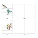 The Best Card Company - 10 Bird Note Cards Blank (4 x 5.12 Inch) - All Occasion Cards with Envelopes, Boxed Set - High Wire Birds M3318
