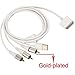 JOMOQ USB charger Composite AV to TV RCA Video Cable for iPhone 3G/3GS/4/4S, iPad/ iPad2/ New iPad 3, iPod Video, iPod Nano, iPod Touch 4