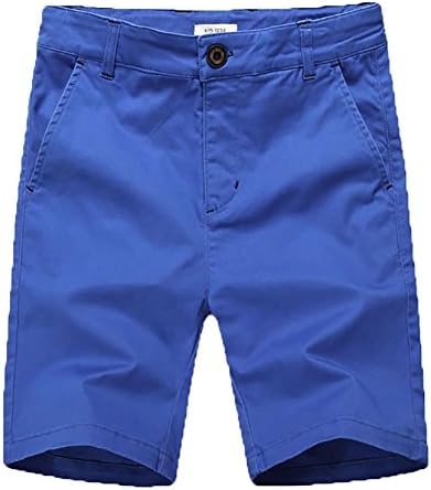 KID1234 Boys Shorts - Flat Front Shorts with Adjustable Waist,Chino Shorts for Boys 5-14 Years,6 Colors to Choose