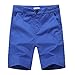 KID1234 Boys Shorts - Flat Front Shorts with Adjustable Waist,Chino Shorts for Boys 5-14 Years,6 Colors to Choose Blue