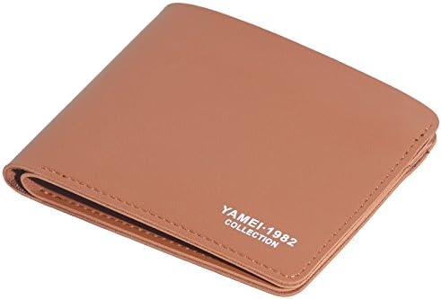 Students' Fashion Retro Bifold PU Leather Minimalistic Very Thin Soft Purse Wallet Students Handiness Money Clip (coffee)