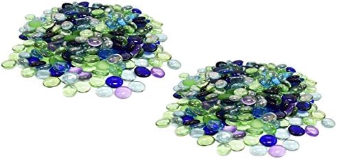 Set of 84 Ounces of Exotic Aquarium and Vase Gems and Shells! Around 5 Pounds of Gems Perfect For Aquariums, Vase Fillers, Table Scatter, Scrapbooking and Much More! (Peacock Gems, 4 Pounds)