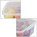 Anbers 16 Quart Clear Latching Storage Containers with Lid, Plastic Storage Box, 2 Packs