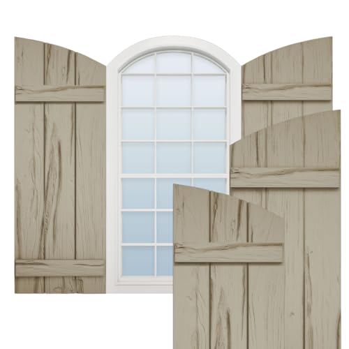 Ekena Millwork 11"W x 54"H (50 3/8" Low Side) Timberthane Riverwood Two Board J…