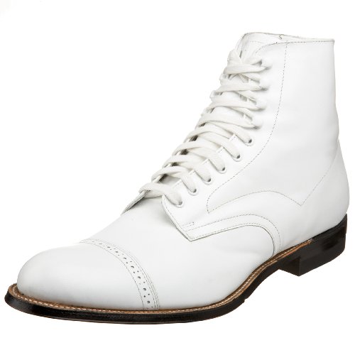 Stacy Adams Men's Madison Cap-Toe Boot,White,13 D