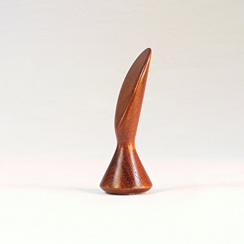 Lamp Finial, Mahogany, Smooth Crescent Pattern