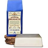 Organic Unrefined Raw AFRICAN IVORY WHITE SHEA BUTTER 1 LB (16 oz) BLOCK Best Price Highest Quality Bulk Grade A for Anti Aging, Base for DIY Body Butter, Beauty, Skin Moisturizer & Soap Making(GHANA)