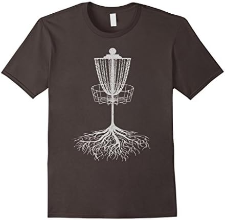 Men's Disc Golf Tree Roots Shirt -  Basket, Target Gift Souvenir T XL Asphalt
