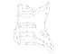 Musiclily HSS 11 Hole Strat Guitar Pickguard Scratch Plate for Fender USA/Mexican Made Standard Stratocaster Modern Style Parts,4Ply White Pearl