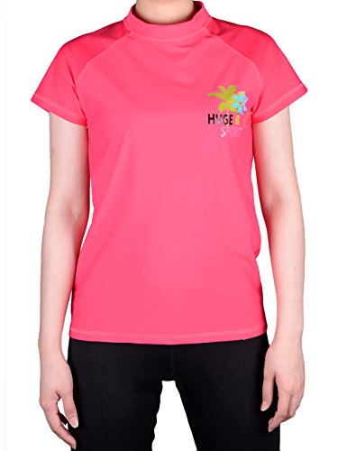 HugeSports-Womens-UV-Sun-Skin-Protection-UPF50-Short-Sleeves-Rash-Guard-Orange-Small-4-Colors HugeSports-Womens-UV-Sun-Skin-Protection-UPF50-Short-Sleeves-Rash-Guard-Orange-Small-4-Colors
