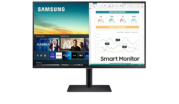 Amazon Com Samsung M5 Series 32 Inch Fhd 1080p Smart Monitor Streaming Tv Tuner Free Netflix Hbo Prime Video More Apple Airplay Bluetooth Height Adjustable Stand Built In Speakers Ls32am502hnxza Electronics