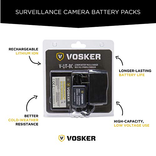 Vosker Rechargeable Battery Pack And Charger For V100 And V200 Security 