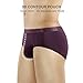 DAVID ARCHY Men's Briefs Micro Modal No Fly Underwear Support Pouch Soft Comfort Briefs for Men 4 Pack (XL,Dark blue/wine purple)