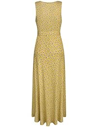 Melynnco - Vestido largo sin mangas con cuello en V para mujer