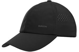 Sukeen Mens Baseball Cap - Adjustable Breathable Moisture-Wicking Hat for Golf Hiking Fishing Running Outdoor Daily